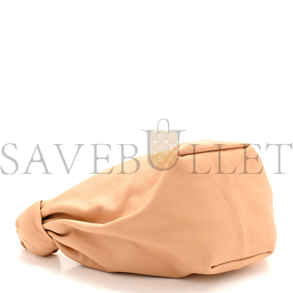 BOTTEGA VENETA CALFSKIN TEEN DOUBLE KNOT HOBO ALMOND (34*22*14cm)