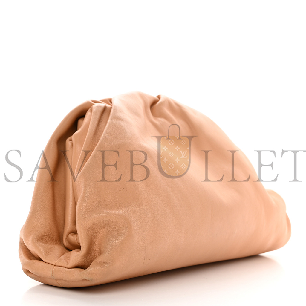 BOTTEGA VENETA CALFSKIN TEEN POUCH ALMOND (29*18*8cm)