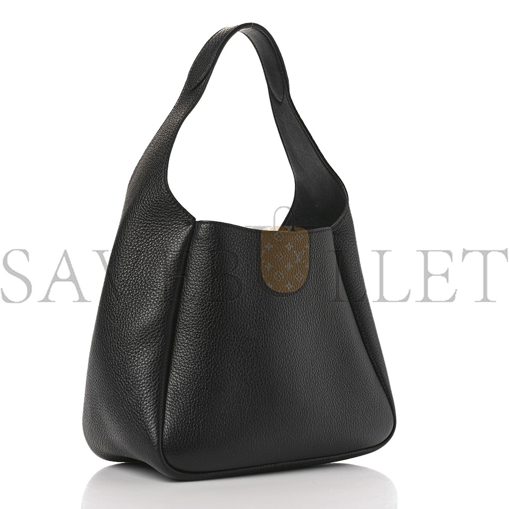 PRADA VITELLO DAINO DYNAMIQUE HOBO BLACK (23*20*13cm)