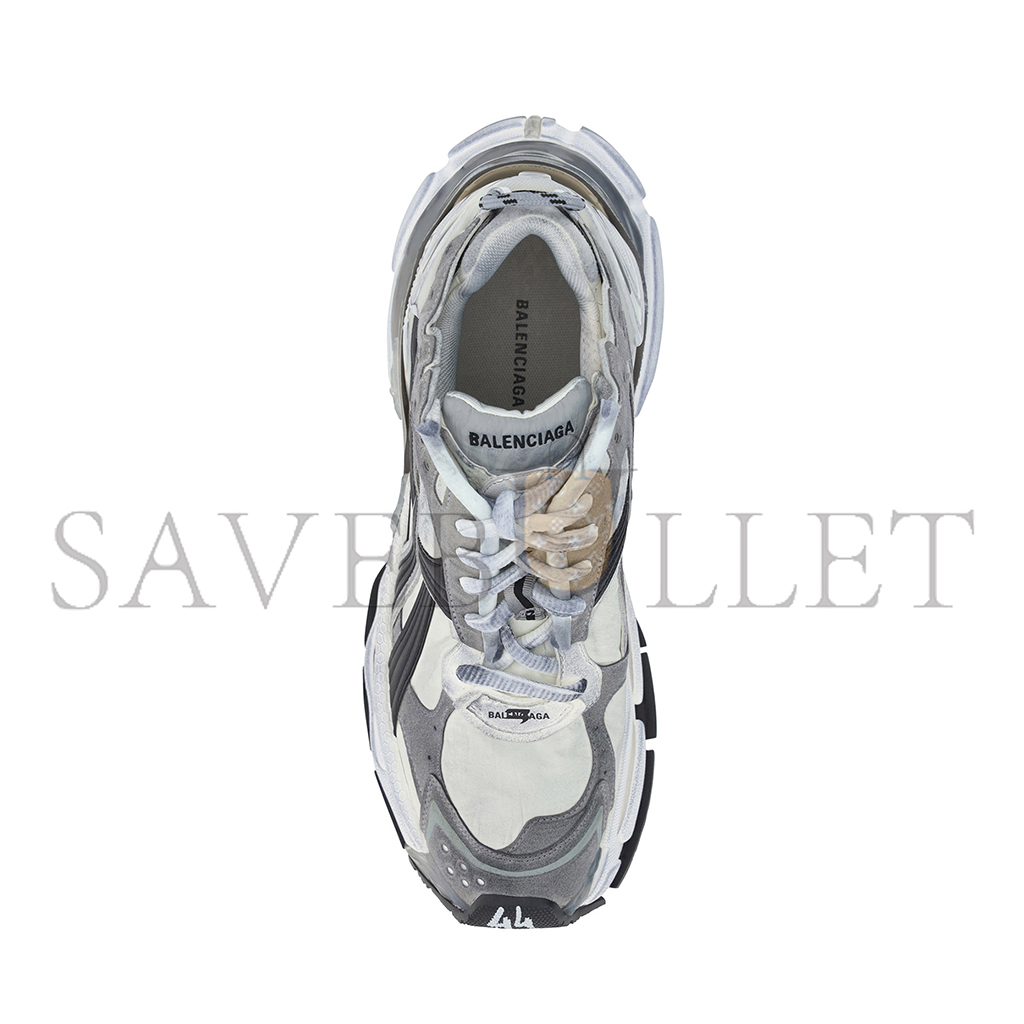 BALENCIAGA RUNNER SNEAKER WORN OUT GREY WHITE BLACK 772774W3RNY9012