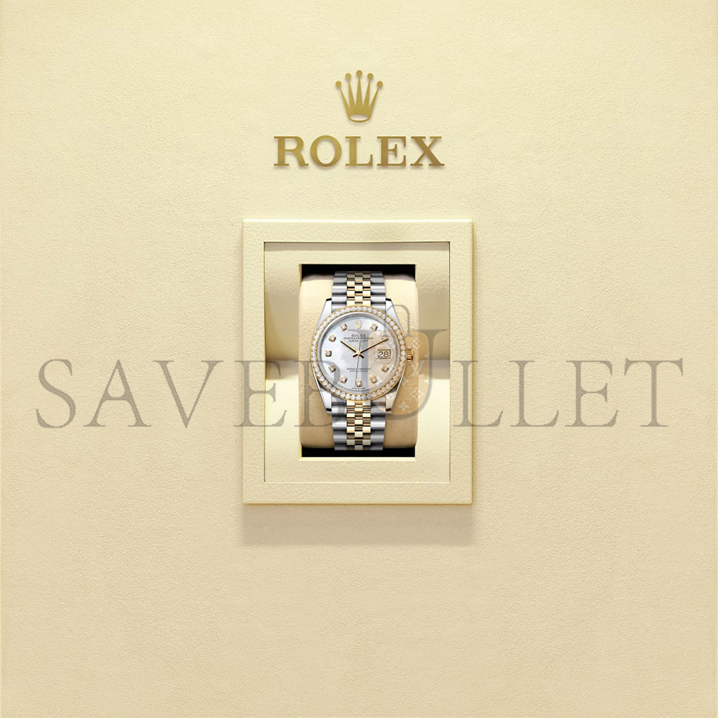 ROLEX DATEJUST 36 OYSTER, 36 MM, OYSTERSTEEL, YELLOW GOLD AND DIAMONDS WATCH 126283RBR-0009 ROLEX DATEJUST 36 OYSTER, 36 MM, OYSTERSTEEL, YELLOW GOLD AND DIAMONDS WATCH 126283RBR-0009