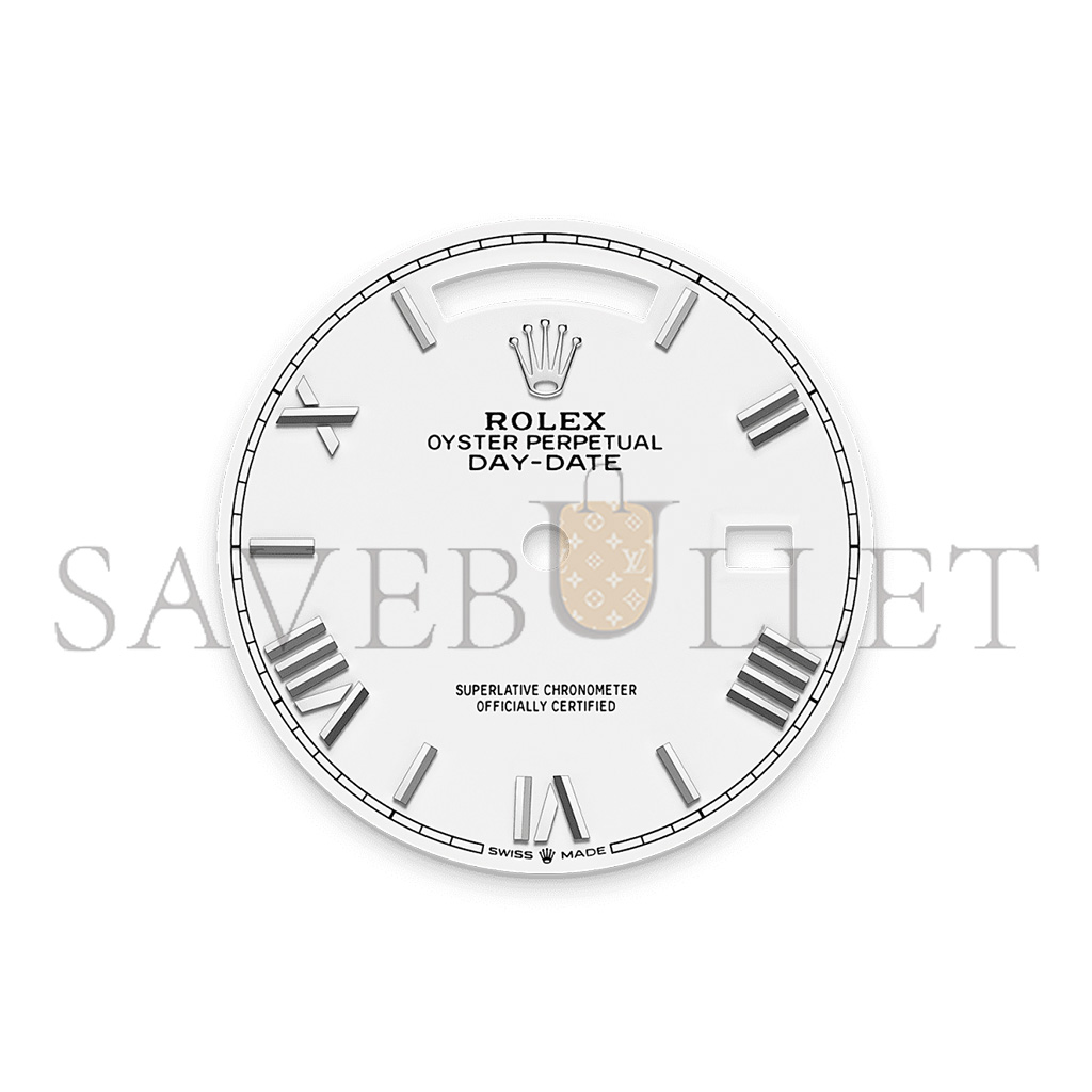 ROLEX DAY-DATE 36 OYSTER, 36 MM, WHITE GOLD AND DIAMONDS WATCH 128349RBR-0043 ROLEX DAY-DATE 36 OYSTER, 36 MM, WHITE GOLD AND DIAMONDS WATCH 128349RBR-0043