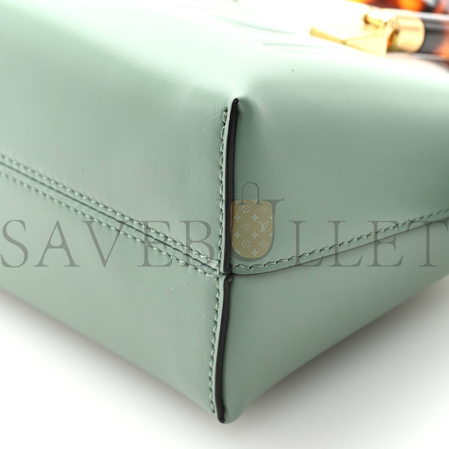FENDI VITELLO KING PLEXIGLASS LOGO EMBOSSED MINI BY THE WAY TOP HANDLE BOSTON BAG MENTA (18*11*9cm) FENDI VITELLO KING PLEXIGLASS LOGO EMBOSSED MINI BY THE WAY TOP HANDLE BOSTON BAG MENTA (18*11*9cm)