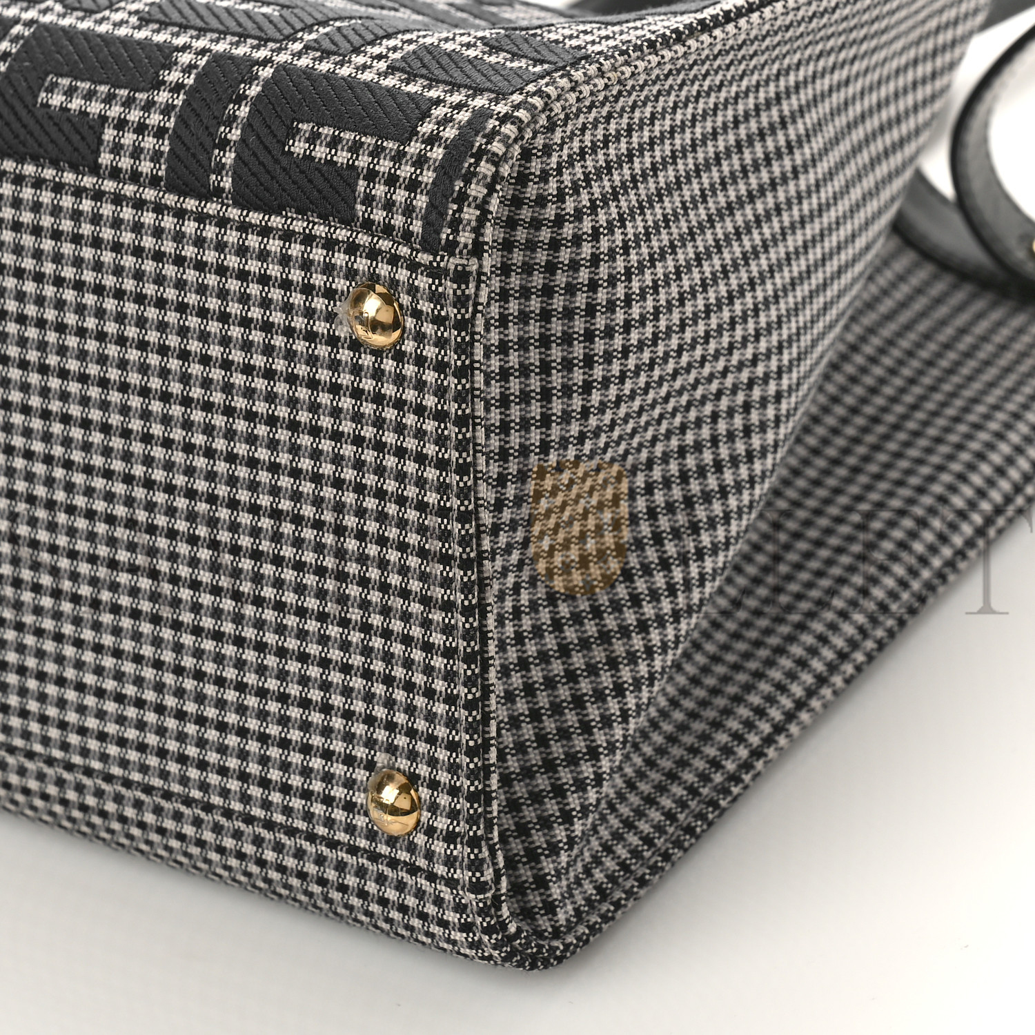 FENDI WOOL VITELLO KING HOUNDSTOOTH FF EMBROIDERED MEDIUM PEEKABOO X-TOTE GRIGIO ANTHRACITE (41*29*16cm) FENDI WOOL VITELLO KING HOUNDSTOOTH FF EMBROIDERED MEDIUM PEEKABOO X-TOTE GRIGIO ANTHRACITE (41*29*16cm)