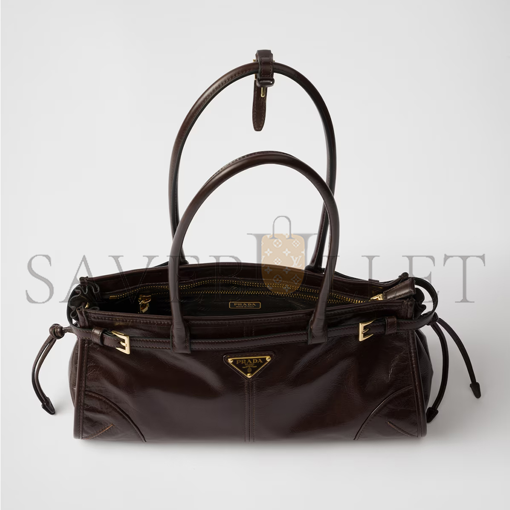 PRADA BONNIE MEDIUM LEATHER HANDBAG 1BA426 (32*15.5*12cm)