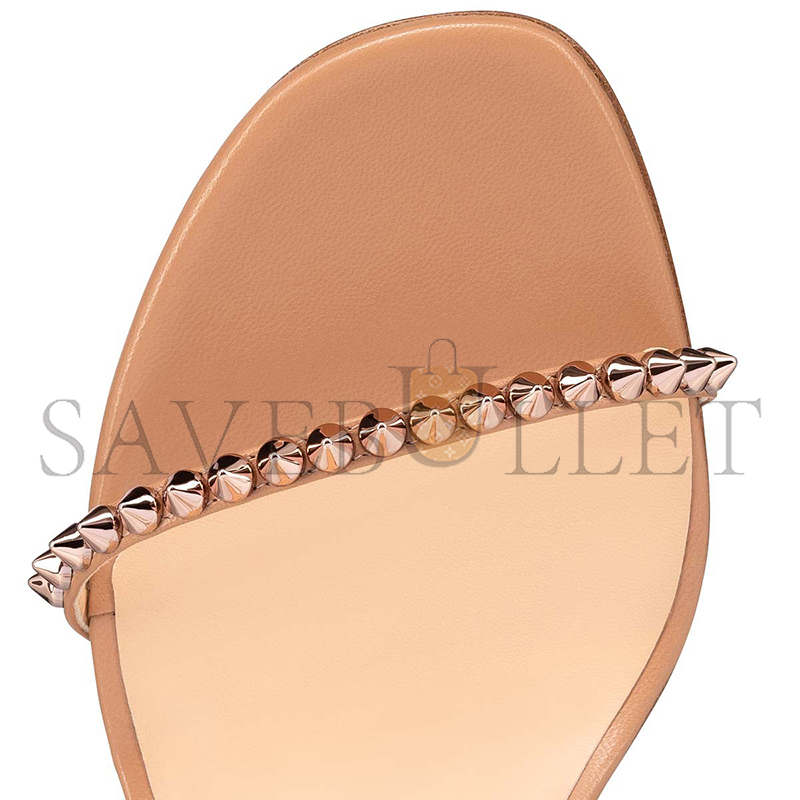 CHRISTIAN LOUBOUTIN SO ME 100 MM STRAPPY SANDALS-KID LEATHER AND SPIKES-BLUSH-WOMEN 1200129H424