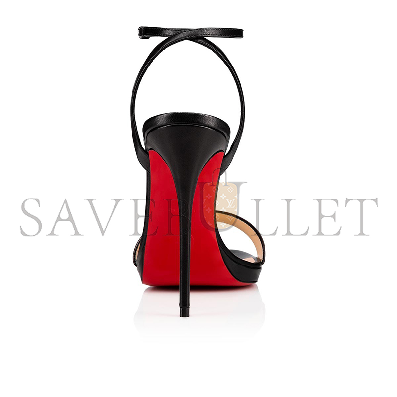 CHRISTIAN LOUBOUTIN LOUBI QUEEN 120 MM SANDALS-NAPPA LEATHER-BLACK-WOMEN 1191582BK01