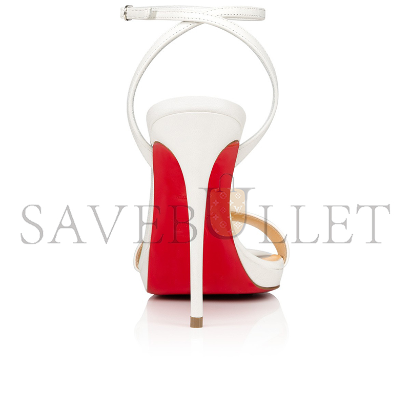 CHRISTIAN LOUBOUTIN LOUBI QUEEN 120 MM SANDALS-NAPPA LEATHER-BIANCO 1191582W222