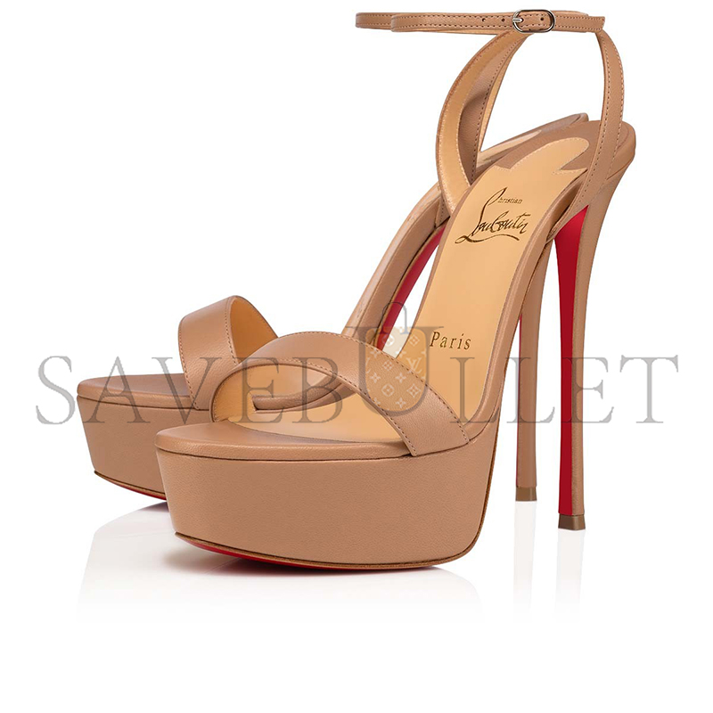 CHRISTIAN LOUBOUTIN LOUBI QUEEN ALTA 150 MM STRAPPY SANDALS-NAPPA LEATHER-BLUSH-WOMEN 3211198PK1A
