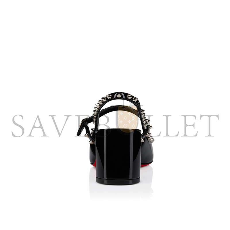 CHRISTIAN LOUBOUTIN JANISPIKES 55 MM MARY JANES-PATENT LEATHER-BLACK-WOMEN 1250705B439