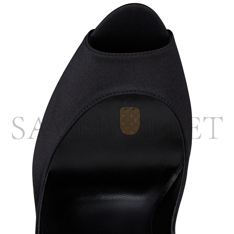 CHRISTIAN LOUBOUTIN LADY PEEP SUOLA STRASS 150 MM PUMPS-CREPE SATIN-BLACK-WOMEN 1250537B439