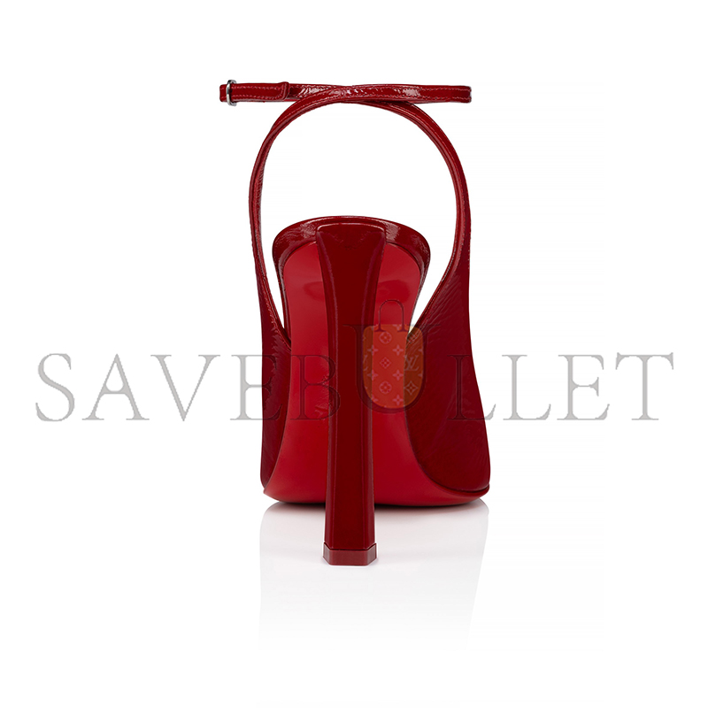 CHRISTIAN LOUBOUTIN CONDORA STRAP 100 MM STRAPPY PUMPS-VOG PATENT LEATHER-LOUBI-WOMEN 1250532R558