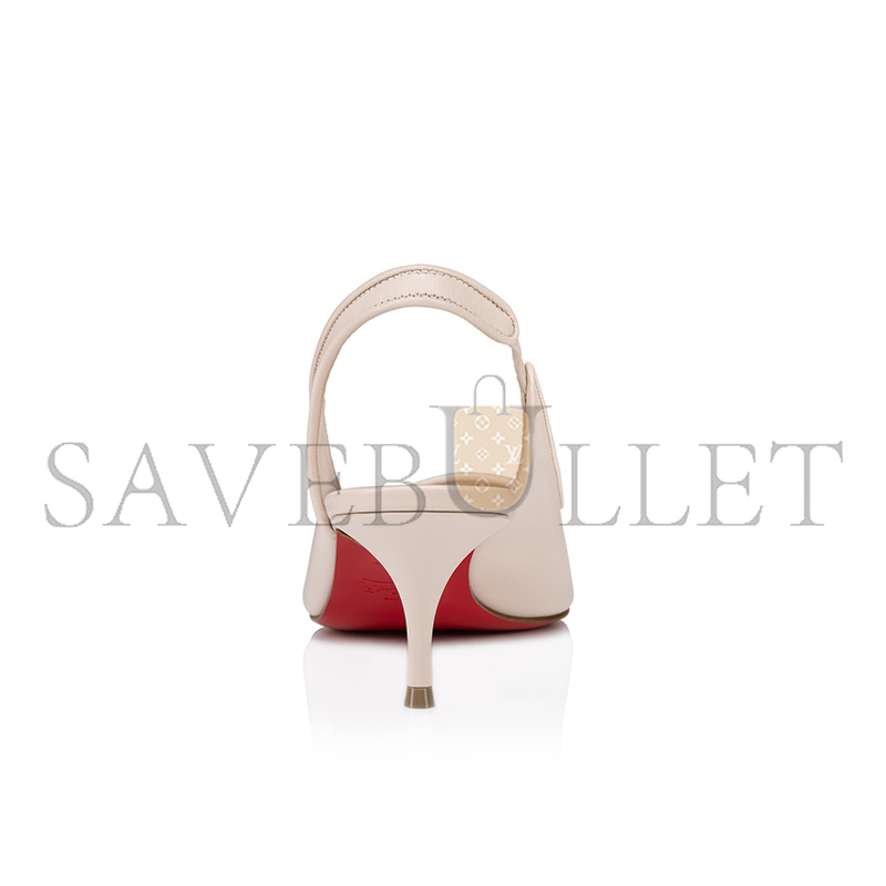 CHRISTIAN LOUBOUTIN SPORTY KATE SLING 55 MM SLING BACK PUMPS-NAPPA LEATHER-LECHE-WOMEN 3240004F608