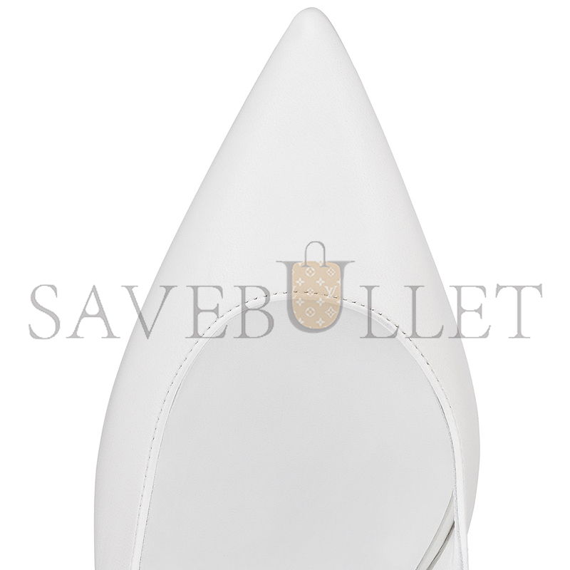 CHRISTIAN LOUBOUTIN HOT CHICK SLING 70 MM SLINGBACK PUMPS-NAPPA LEATHER-BIANCO-WOMEN 3230572W302