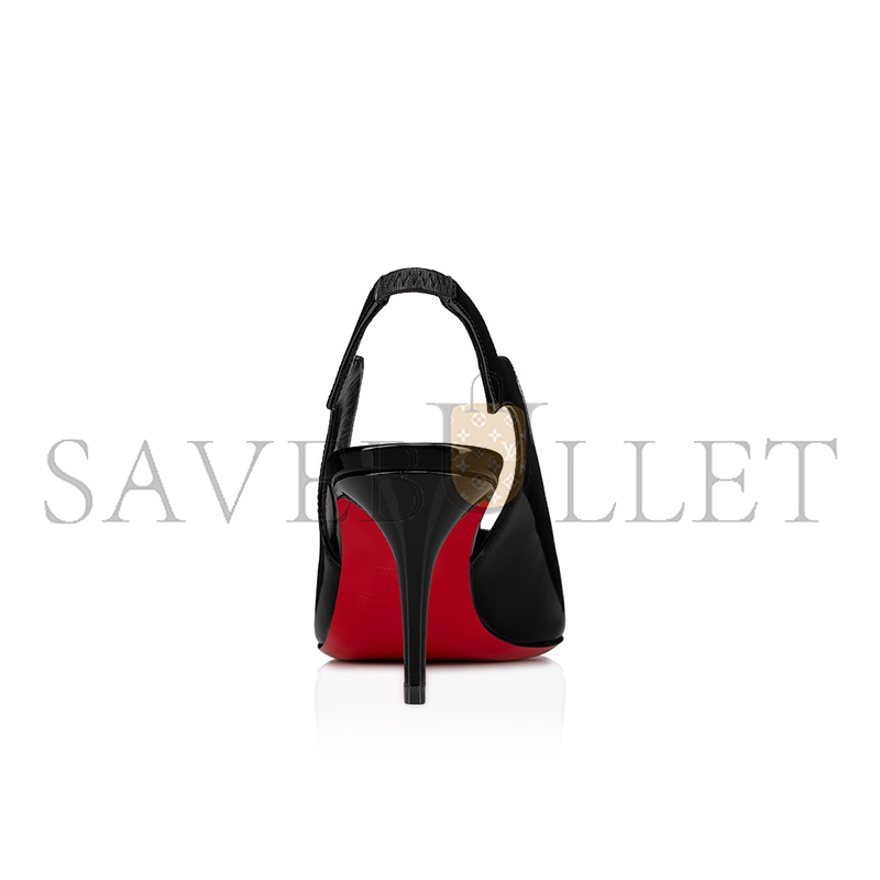 CHRISTIAN LOUBOUTIN HOT CHICK SLING 70 MM SLINGBACK PUMPS-PATENT LEATHER-BLACK-WOMEN 3230045B439