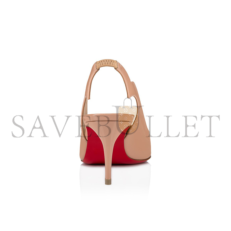 CHRISTIAN LOUBOUTIN HOT CHICK SLING 70 MM SLINGBACK PUMPS-PATENT LEATHER-BLUSH-WOMEN 3230045N295