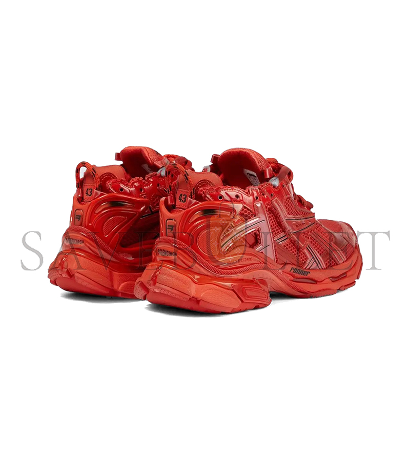 BALENCIAGA RUNNER LOW TOP SNEAKERS RED 677403W3RB16000