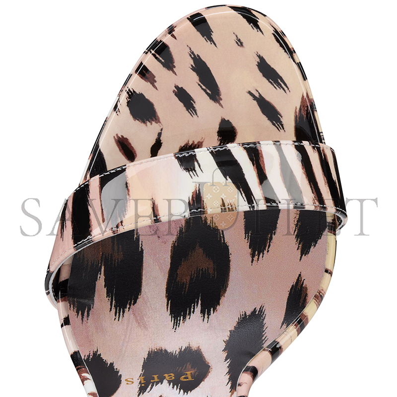 CHRISTIAN LOUBOUTIN LOUBI QUEEN ALTA 150 MM STRAPPY SANDALS-GIGI PRINTED PATENT LEATHER-MULTICOLOR- WOMEN 12509829002
