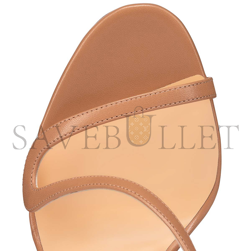 CHRISTIAN LOUBOUTIN ROSALIE 100 MM SANDALS-LEATHER AND PVC-BLUSH-WOMEN 3210190PK1A