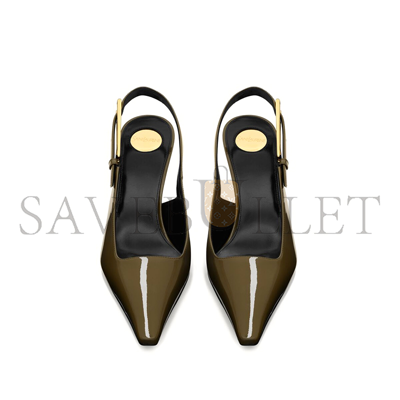YSL LEE SLINGBACK PUMPS IN PATENT LEATHER 8191611TV003305