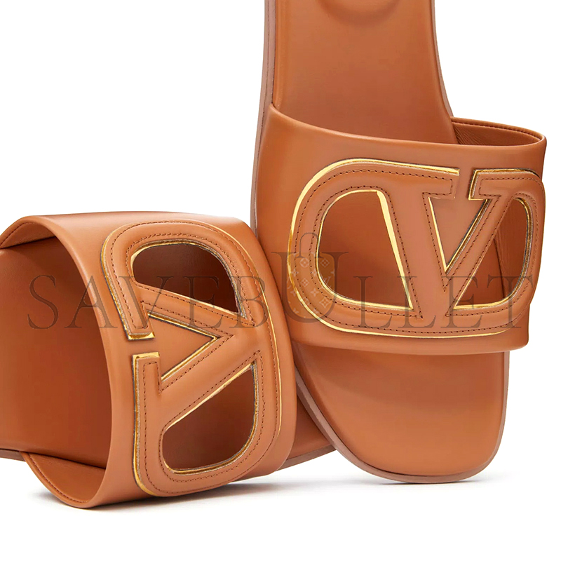 VALENTINO VLOGO CUT-OUT CALFSKIN SLIDE SANDAL 4W2S0IB0RLL_YH7