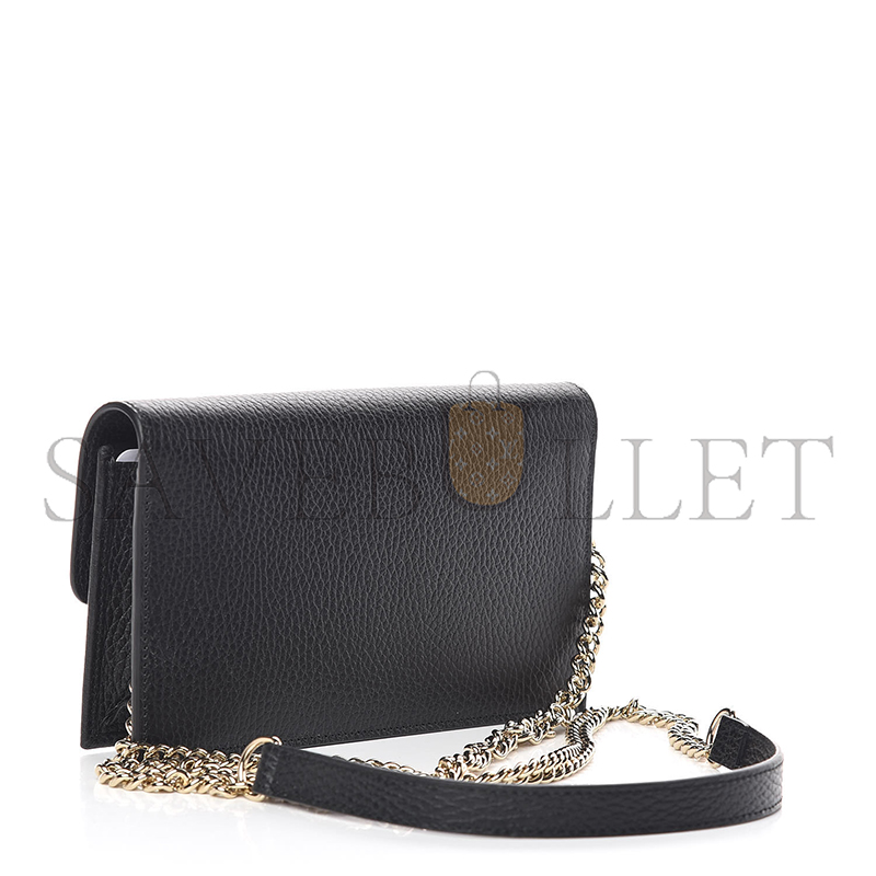 GUCCI DOLLAR CALFSKIN INTERLOCKING G CHAIN WALLET 510314 (20*13*6cm)