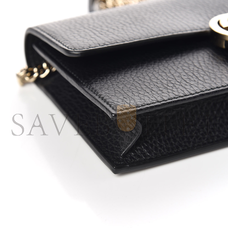 GUCCI DOLLAR CALFSKIN INTERLOCKING G CHAIN WALLET 510314 (20*13*6cm)