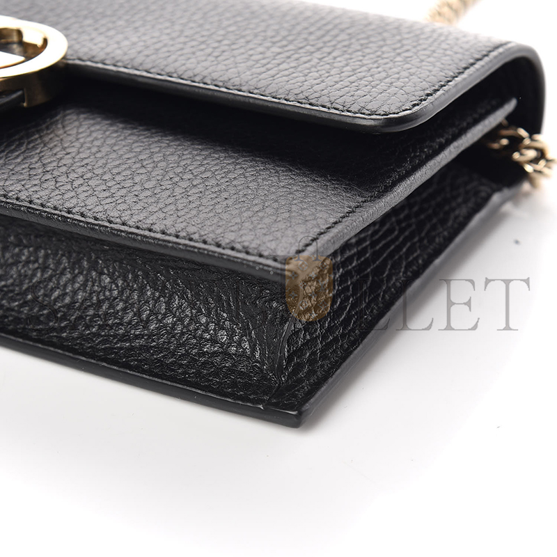 GUCCI DOLLAR CALFSKIN INTERLOCKING G CHAIN WALLET 510314 (20*13*6cm)