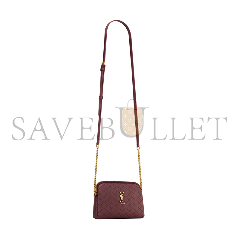YSL GABY ZIPPED POUCH IN QUILTED LAMBSKIN 7336671EL076195 (19*12*3cm)