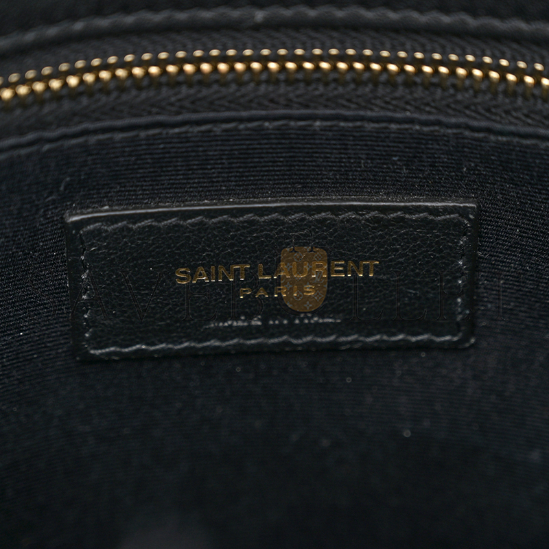 YSL NIKI RAFFIA SHOULDER BAG IN BLACK 1550433 (22*16.5*12cm)