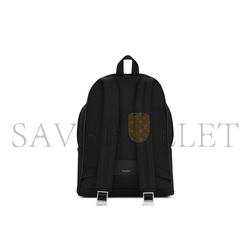 YSL CITY BACKPACK IN CANVAS, NYLON AND LEATHER 534967GIV3F1000 (41*31*22cm)