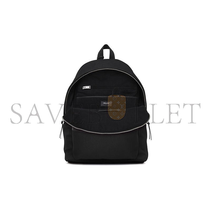 YSL CITY BACKPACK IN CANVAS, NYLON AND LEATHER 534967GIV3F1000 (41*31*22cm)