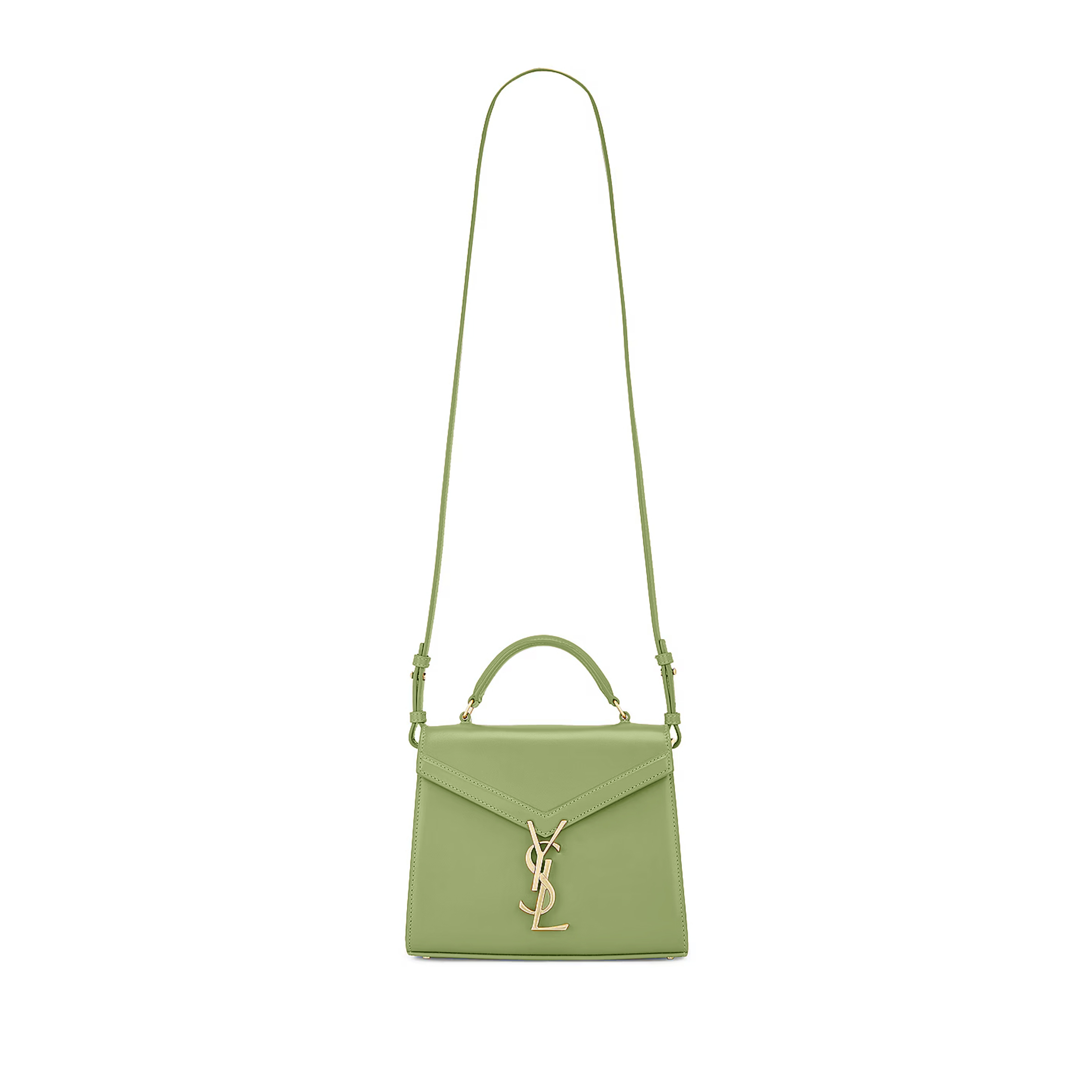 YSL CASSANDRA MINI TOP HANDLE BAG IN SMOOTH LEATHER 602716005642 (20*16*7.5cm)