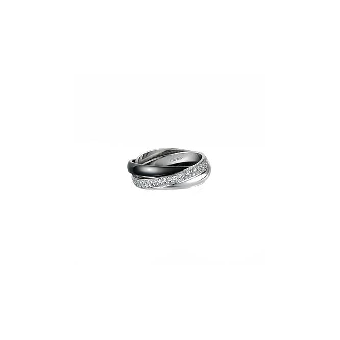 CARTIER TRINITY RING, CERAMIC, SM B4095500