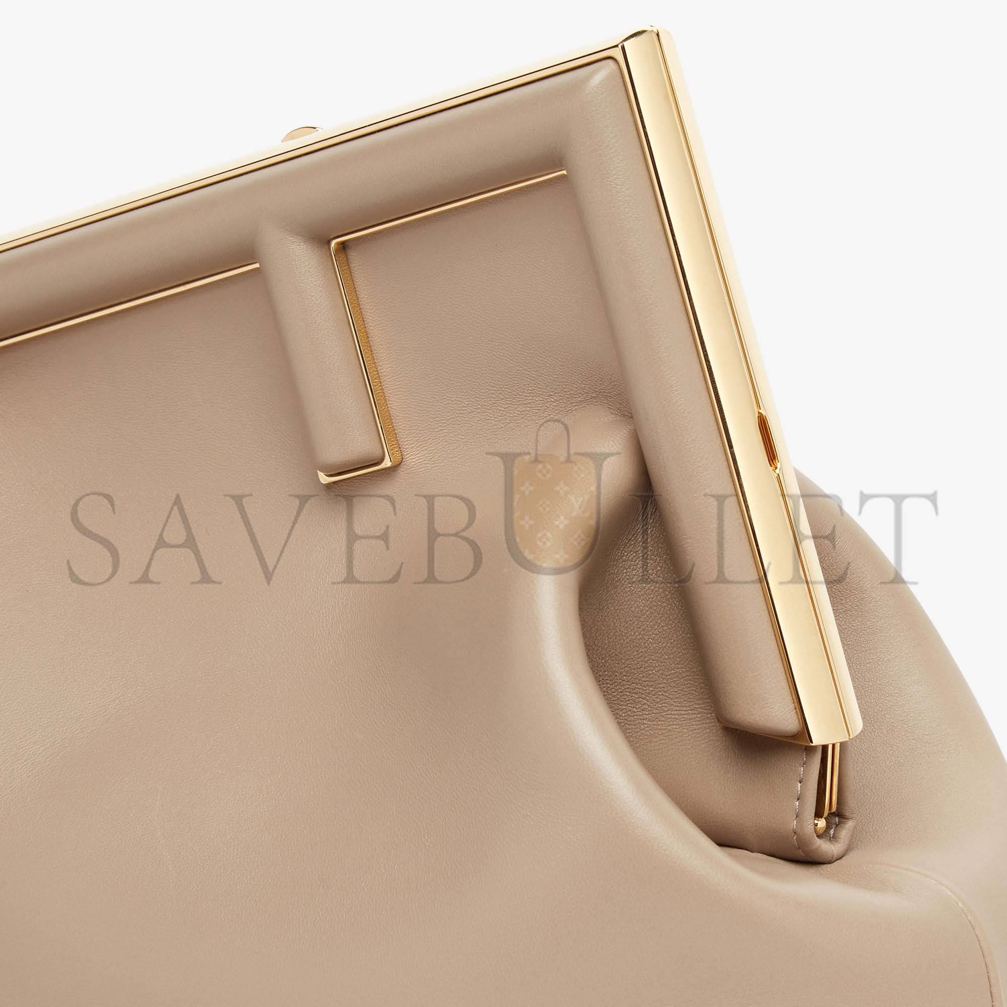 FENDI FIRST MEDIUM - DOVE GRAY LEATHER BAG 8BP127ABVEF0E65 (32.5*23.5*15cm)