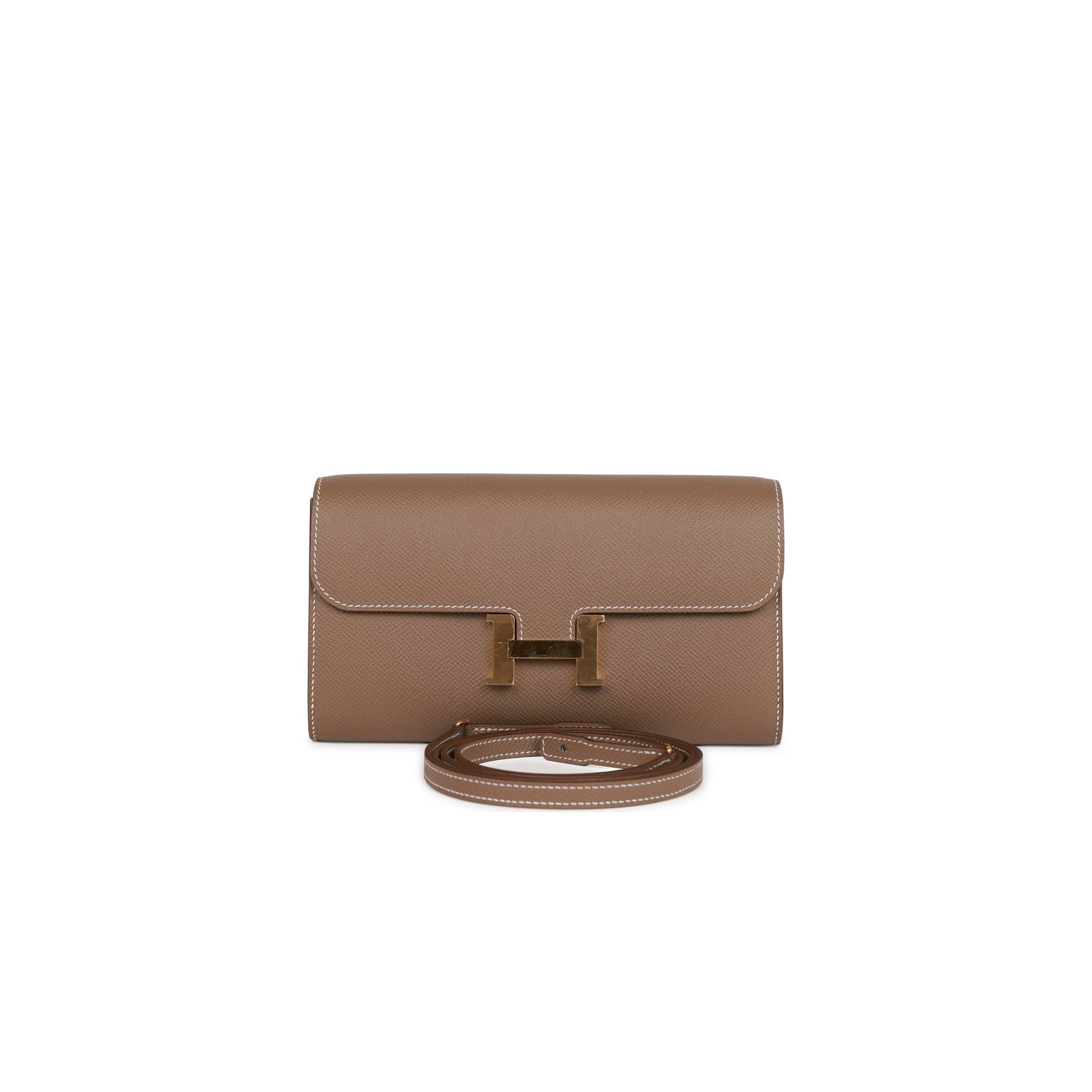 HERMES CONSTANCE WALLET TO GO ETOUPE EPSOM GOLD HARDWARE (22*11cm) HERMES CONSTANCE WALLET TO GO ETOUPE EPSOM GOLD HARDWARE (22*11cm)