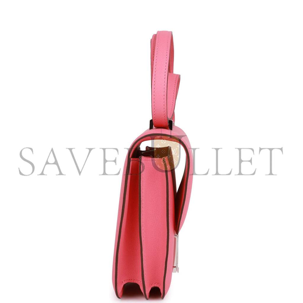HERMES CONSTANCE 18 ROSE AZALEE SWIFT PALLADIUM HARDWARE 39827910099038 (18cm) HERMES CONSTANCE 18 ROSE AZALEE SWIFT PALLADIUM HARDWARE 39827910099038 (18cm)