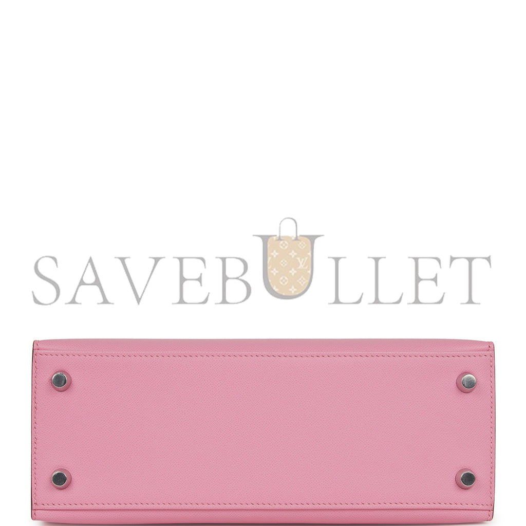 HERMES KELLY SELLIER 25 PINK VERSO MADAME PALLADIUM HARDWARE (25*17*7cm) HERMES KELLY SELLIER 25 PINK VERSO MADAME PALLADIUM HARDWARE (25*17*7cm)