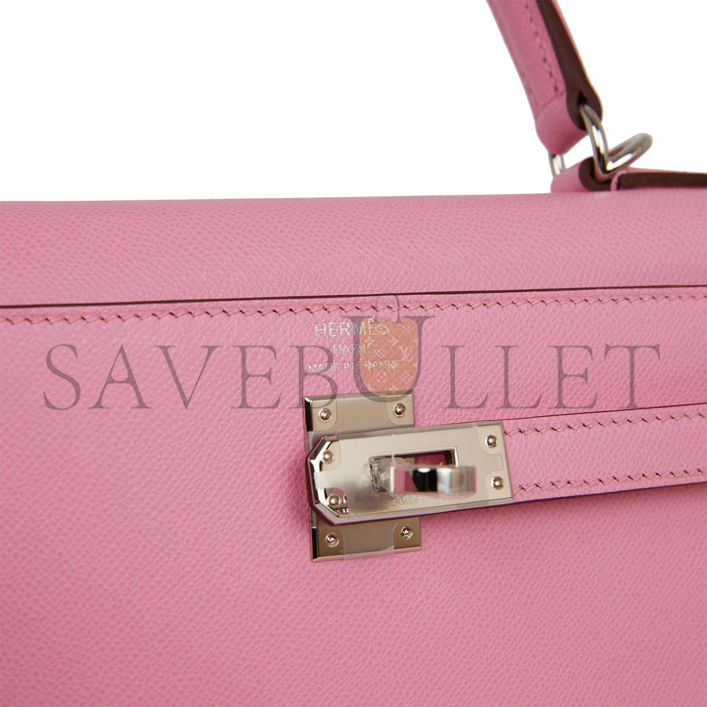 HERMES KELLY SELLIER 25 PINK VERSO MADAME PALLADIUM HARDWARE (25*17*7cm) HERMES KELLY SELLIER 25 PINK VERSO MADAME PALLADIUM HARDWARE (25*17*7cm)