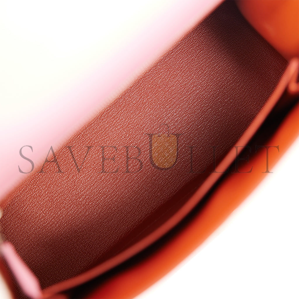 HERMES KELLY SELLIER 25 PINK VERSO MADAME PALLADIUM HARDWARE (25*17*7cm) HERMES KELLY SELLIER 25 PINK VERSO MADAME PALLADIUM HARDWARE (25*17*7cm)