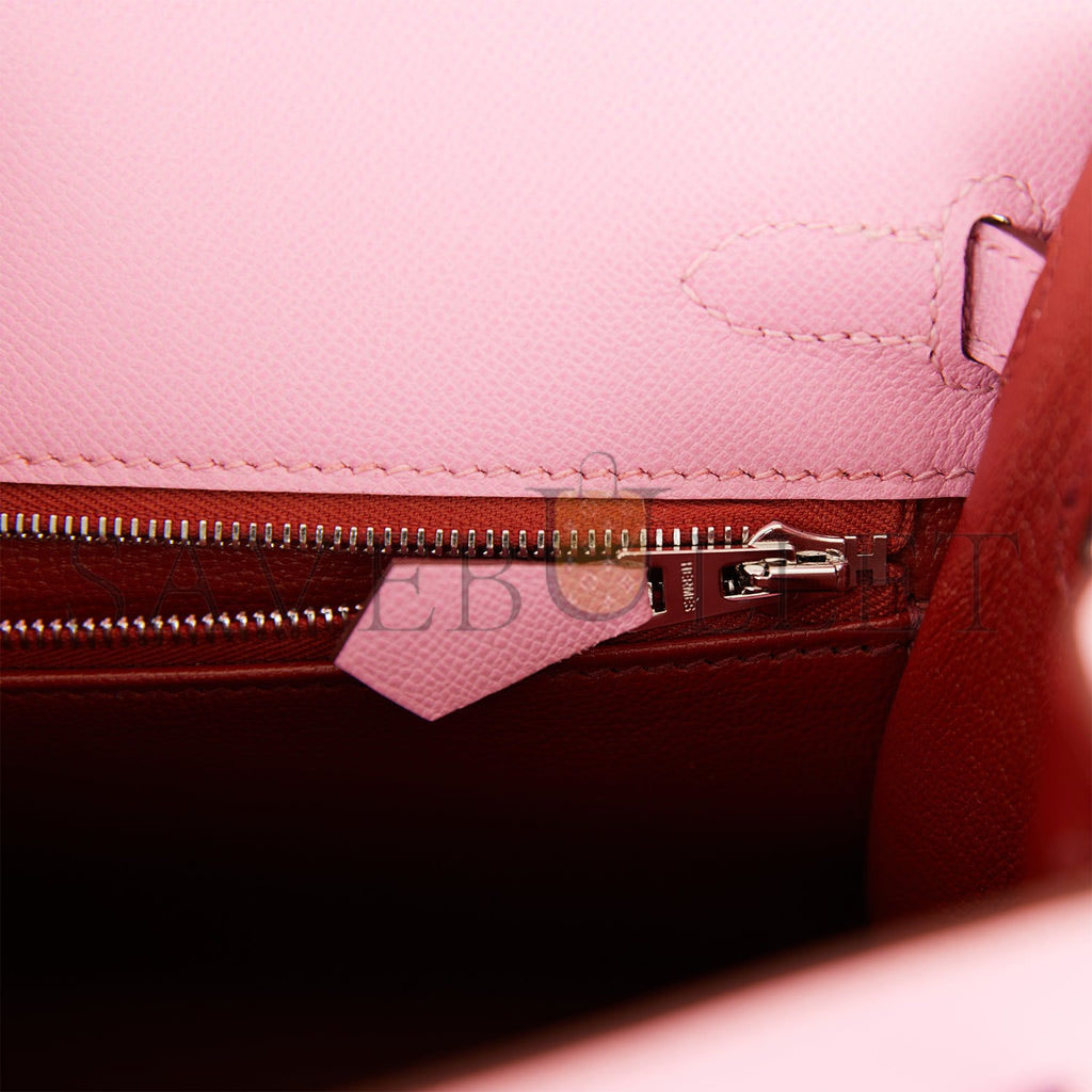 HERMES KELLY SELLIER 25 PINK VERSO MADAME PALLADIUM HARDWARE (25*17*7cm) HERMES KELLY SELLIER 25 PINK VERSO MADAME PALLADIUM HARDWARE (25*17*7cm)