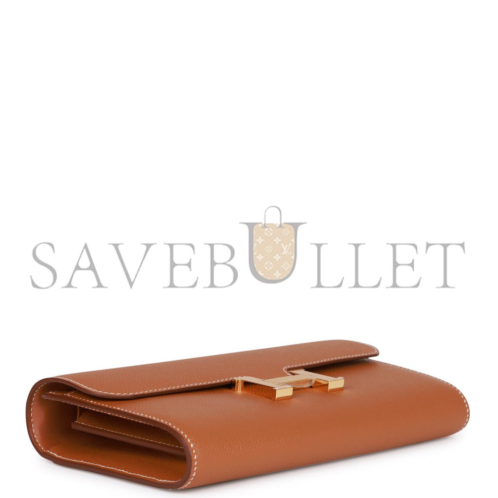 HERMES CONSTANCE WALLET TO GO GOLD EPSOM GOLD HARDWARE (22*11cm) HERMES CONSTANCE WALLET TO GO GOLD EPSOM GOLD HARDWARE (22*11cm)