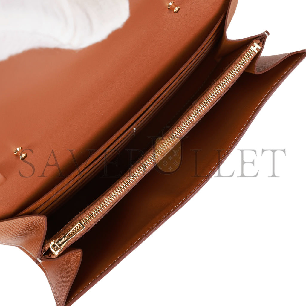 HERMES CONSTANCE WALLET TO GO GOLD EPSOM GOLD HARDWARE (22*11cm) HERMES CONSTANCE WALLET TO GO GOLD EPSOM GOLD HARDWARE (22*11cm)