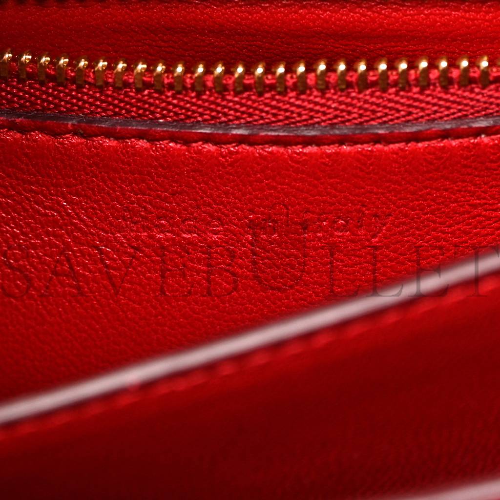 CELINE SMOOTH CALFSKIN SMALL CLASSIC BOX FLAP BAG RED (17*15*7cm)